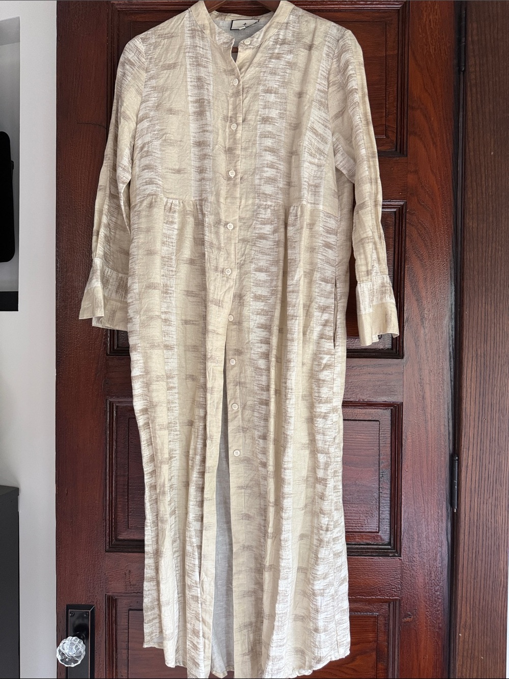 Tuckernuck Cream and white Label Linen Dress
